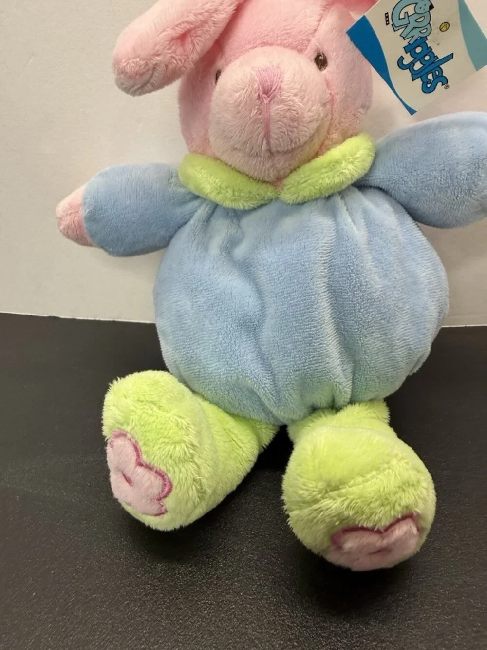 Grriggles Puppy Buddy Bunny Rabbit Plush Dog Toy Pet Squeaker Toys 10” NWT